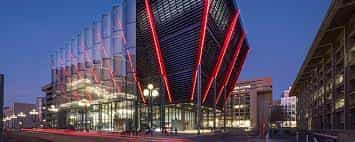 International Spy Museum: modern venue with striking glass façade for events and galas.
