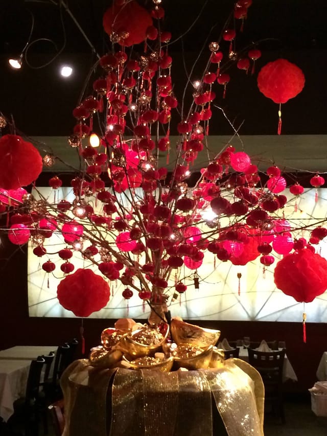Asia Nine Bar event space with red lanterns, ideal for Lunar New Year celebrations.