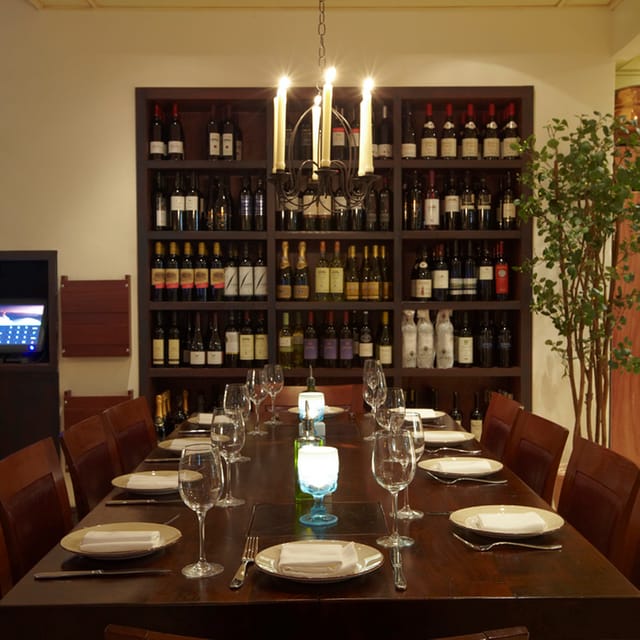 Intimate Chef's Table at Kellari Taverna, perfect for wine tastings and exclusive dinners.