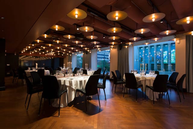 Elegant event space in Salong 3, Haymarket, perfect for corporate dinners and weddings.