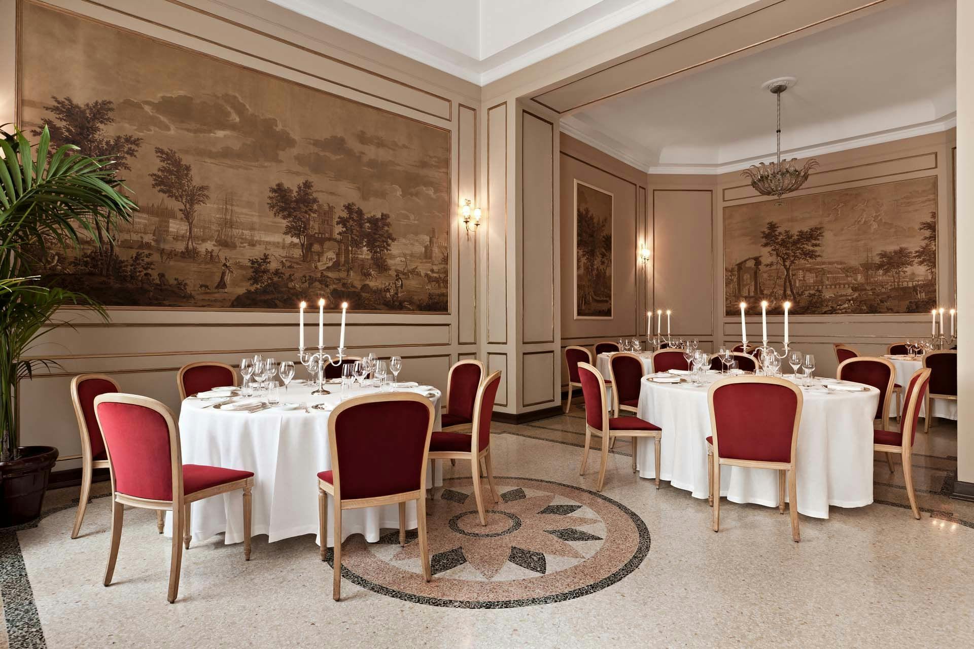 Elegant dining setup in Puccini Lounge, ideal for upscale events and intimate gatherings.