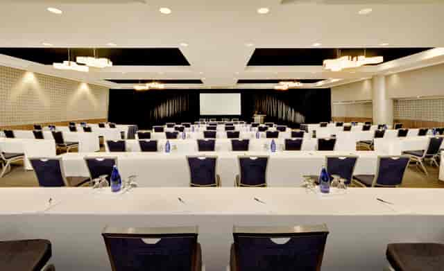 Conference room at Radisson Blu Toronto with modern decor for meetings and events.