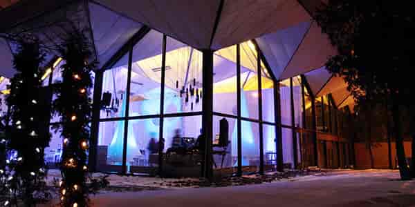 La Toundra event space in Parc Jean-Drapeau, modern architecture, winter gatherings.