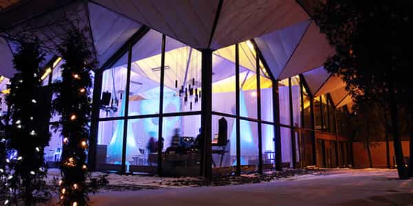 La Toundra event space in Parc Jean-Drapeau, modern architecture, winter gatherings.