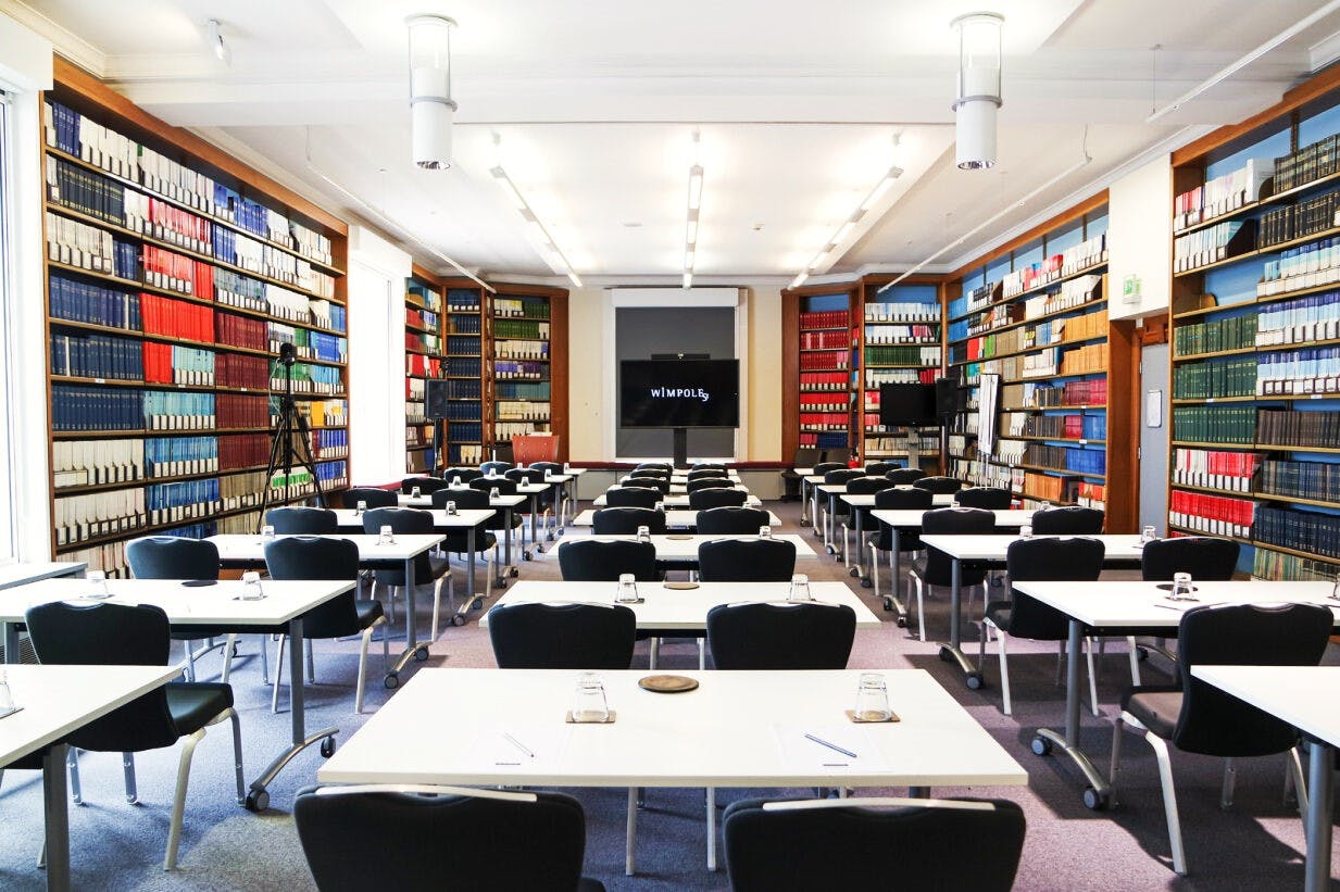 Wheatley Room at 1 Wimpole Street, ideal for professional meetings and seminars.