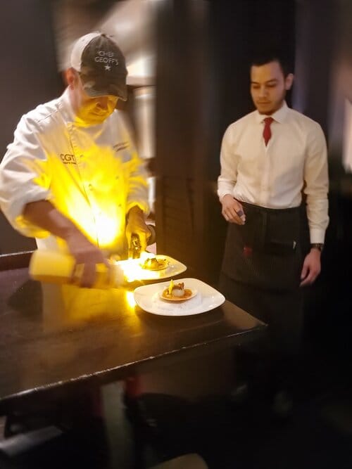 The Riley Room at Chef Geoff's: dynamic culinary presentation for memorable events.