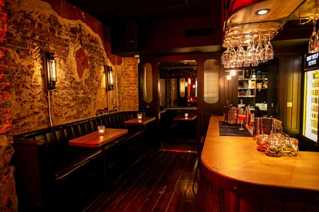Intimate bar at The Black Horse, London, ideal for networking events and gatherings.