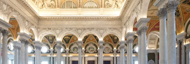 Great Hall, Library of Congress: ornate venue for upscale events and cultural gatherings.