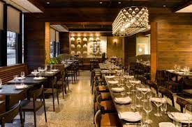 Sophisticated Supra Private Dining Room with warm wood tones for corporate events.
