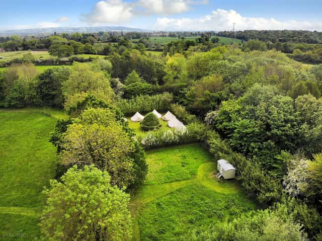 Serene glamping venue in Church Farm Estate, perfect for retreats and team-building events.