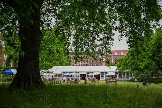 Marquee venue in The Inner Temple garden, ideal for outdoor weddings and corporate retreats.