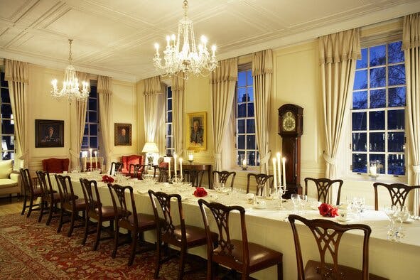 Elegant dining room in The Inner Temple, perfect for formal events and receptions.