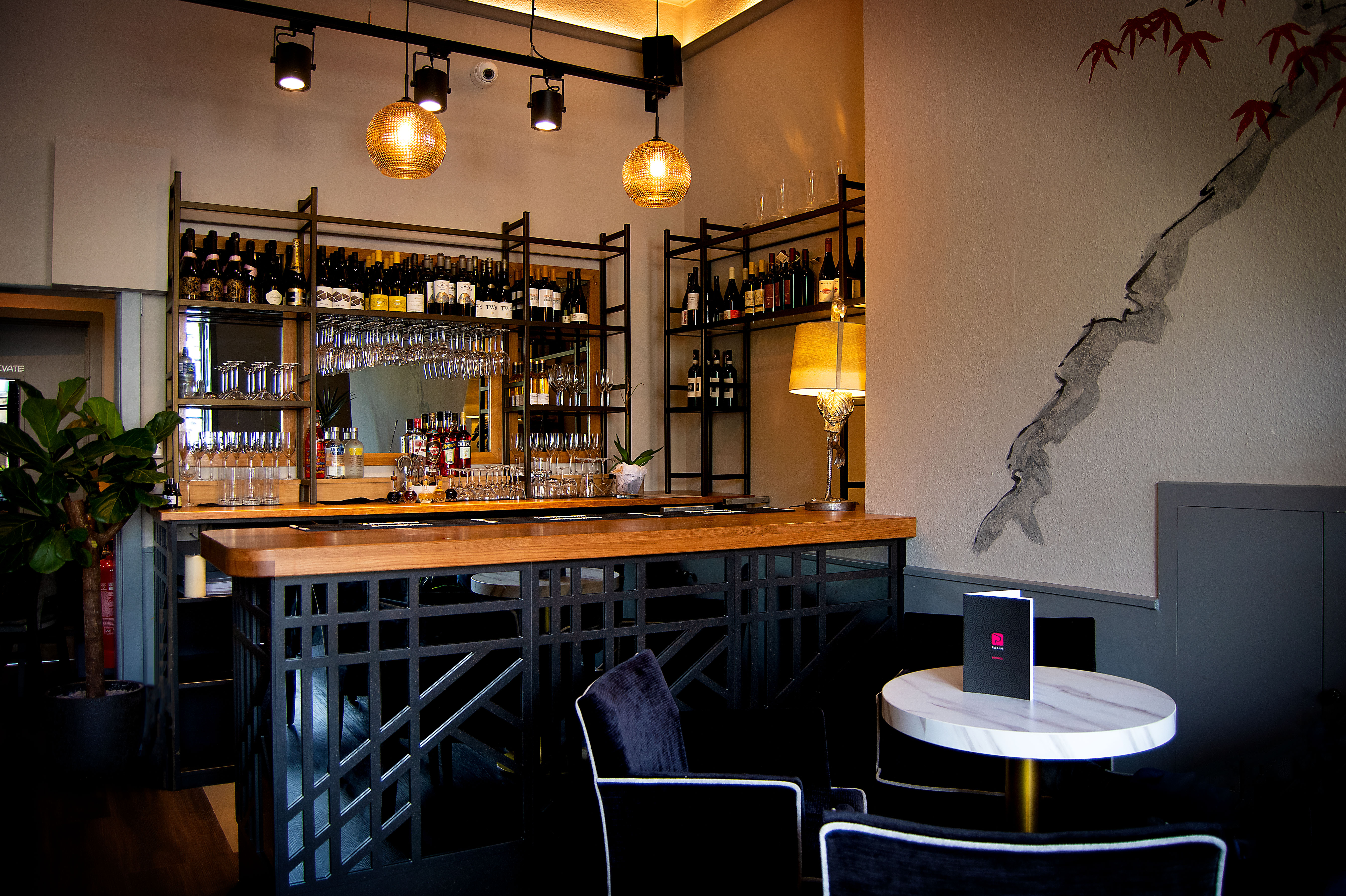 Elegant bar area in Kanagaki Suite, ideal for intimate gatherings and networking events. - Banner