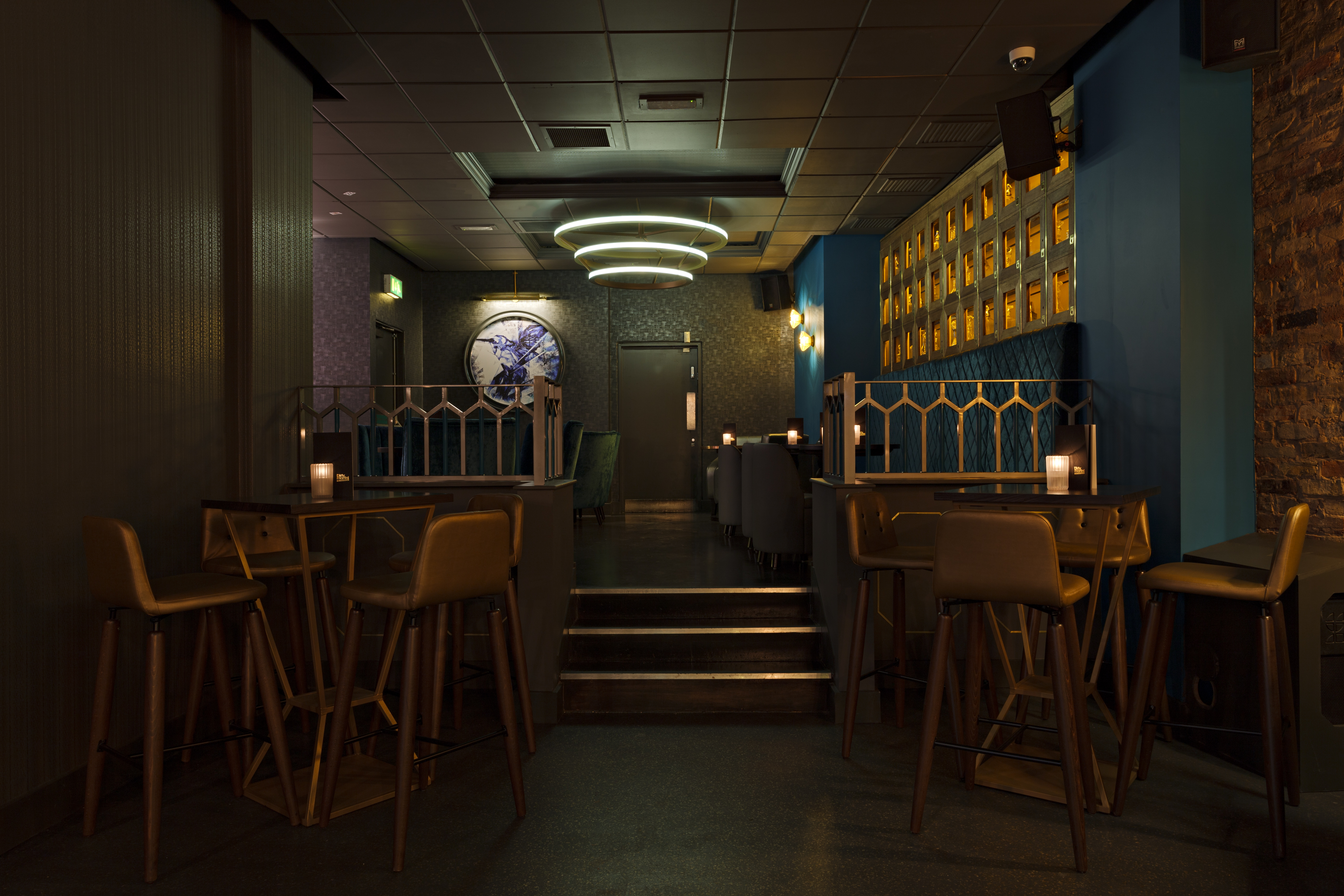 Stylish Blue Room at Dirty Martini St Paul's, perfect for networking events and gatherings.