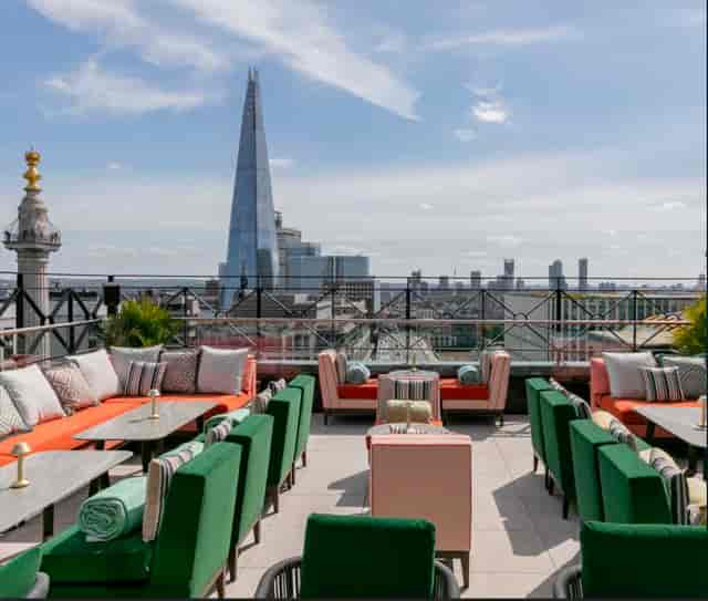 Wagtail rooftop venue, city views, cocktail reception, event