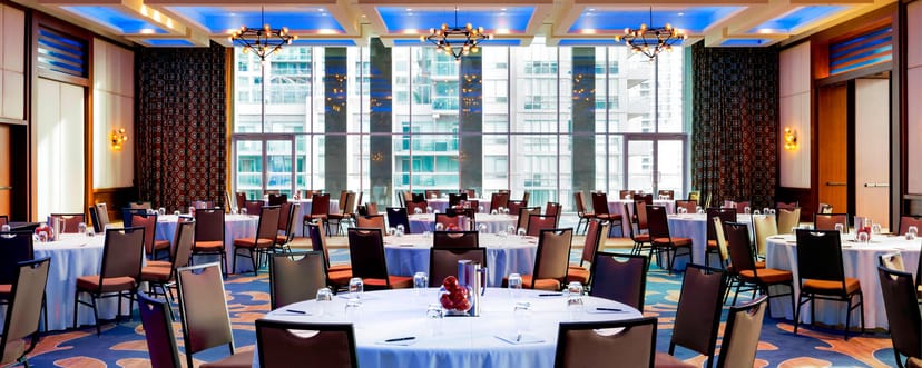 Parkdale Room in Delta: elegant event space with natural light for conferences and banquets.