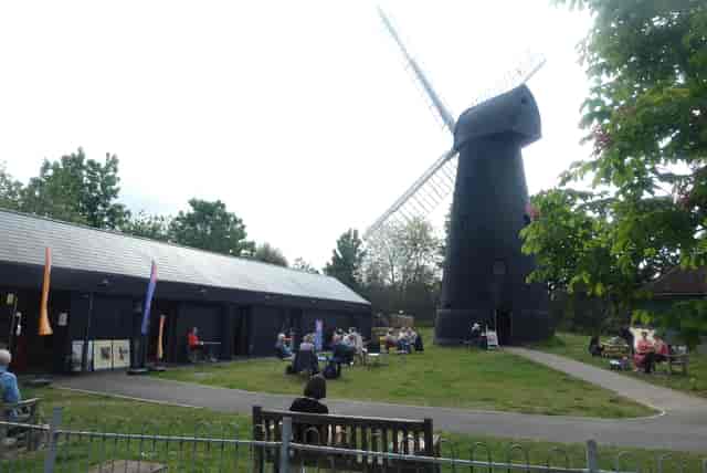 Brixton Windmill Centre with historic windmill, ideal for community events and gatherings.