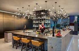 Stylish bar at Beyond the Glass 1 2, ideal for networking and cocktail receptions.