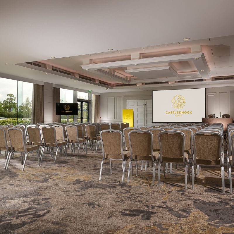 Castleknock Suite conference room with elegant decor, ideal for corporate events and meetings.