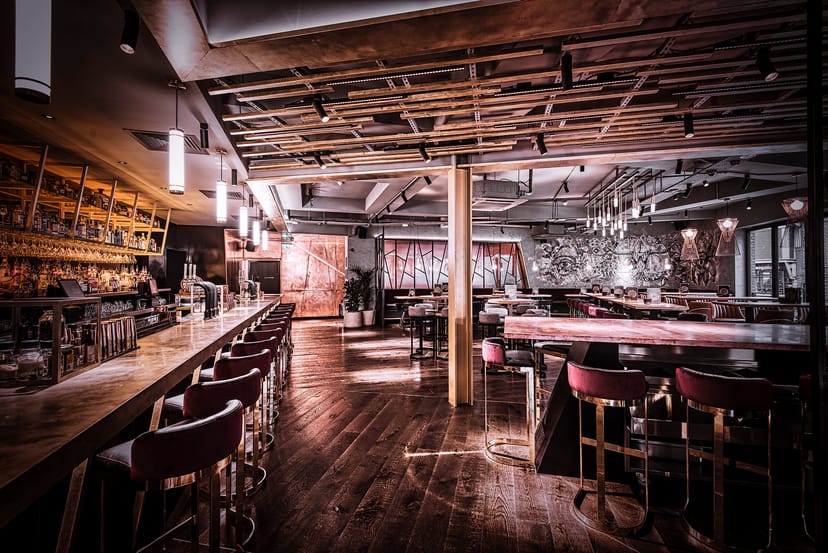 Modern restaurant venue hire at The Alchemist Brindleyplace for events and gatherings.