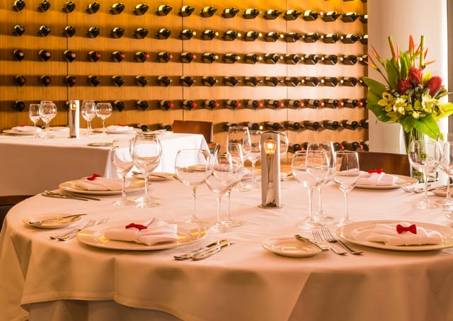 Elegant dining table at Cilantro Experience, Voco Reading for upscale events and gatherings.