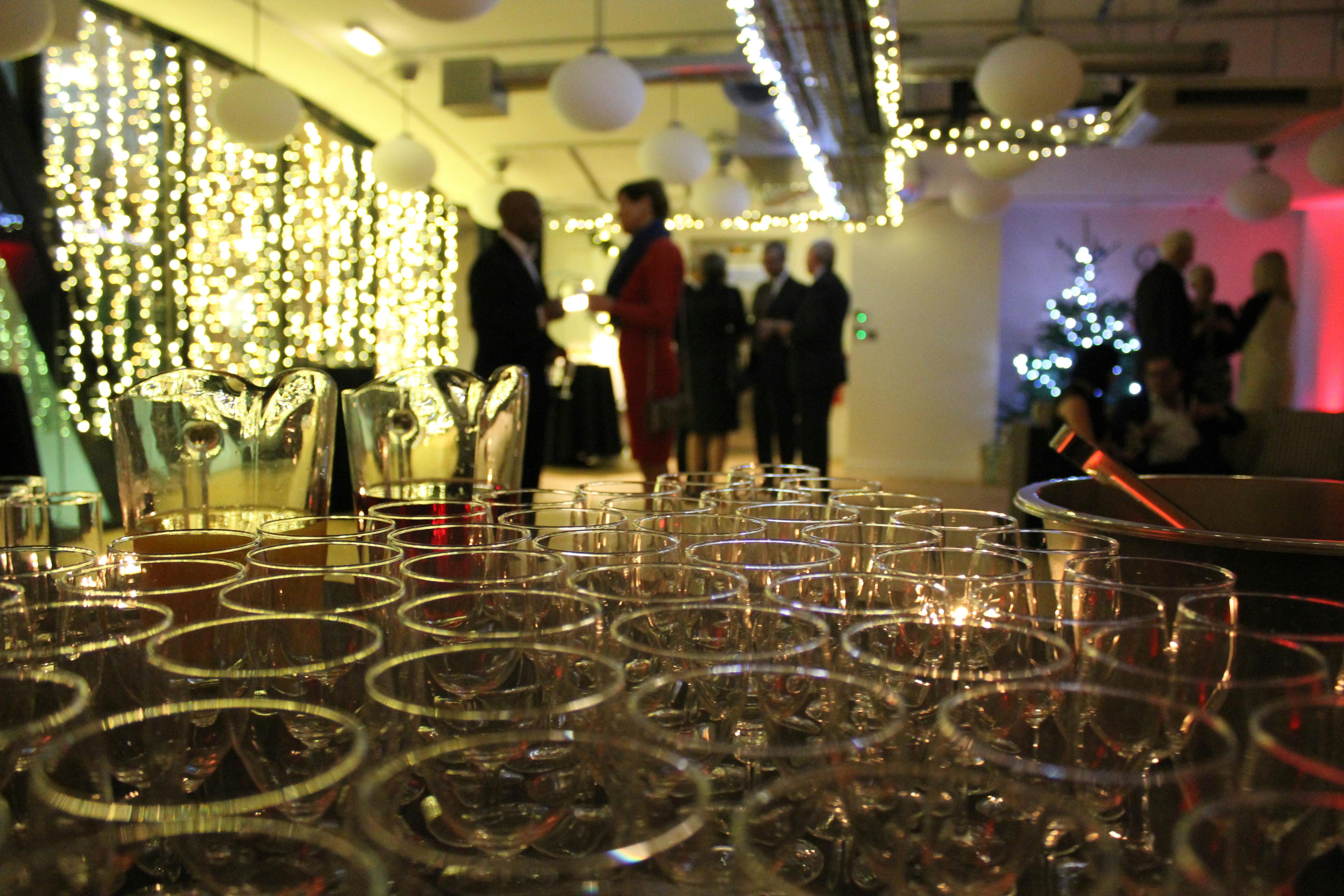 Christmas celebration at Wallacespace Spitalfields with elegant decor and festive atmosphere.