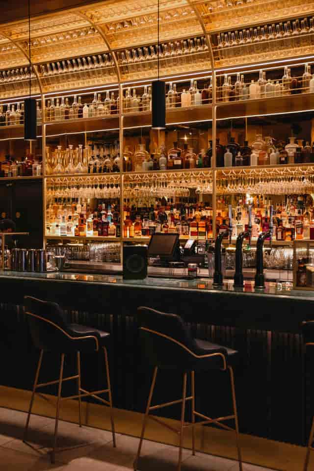 Elegant bar at The Alchemist Cheltenham, perfect for networking events and cocktail receptions.