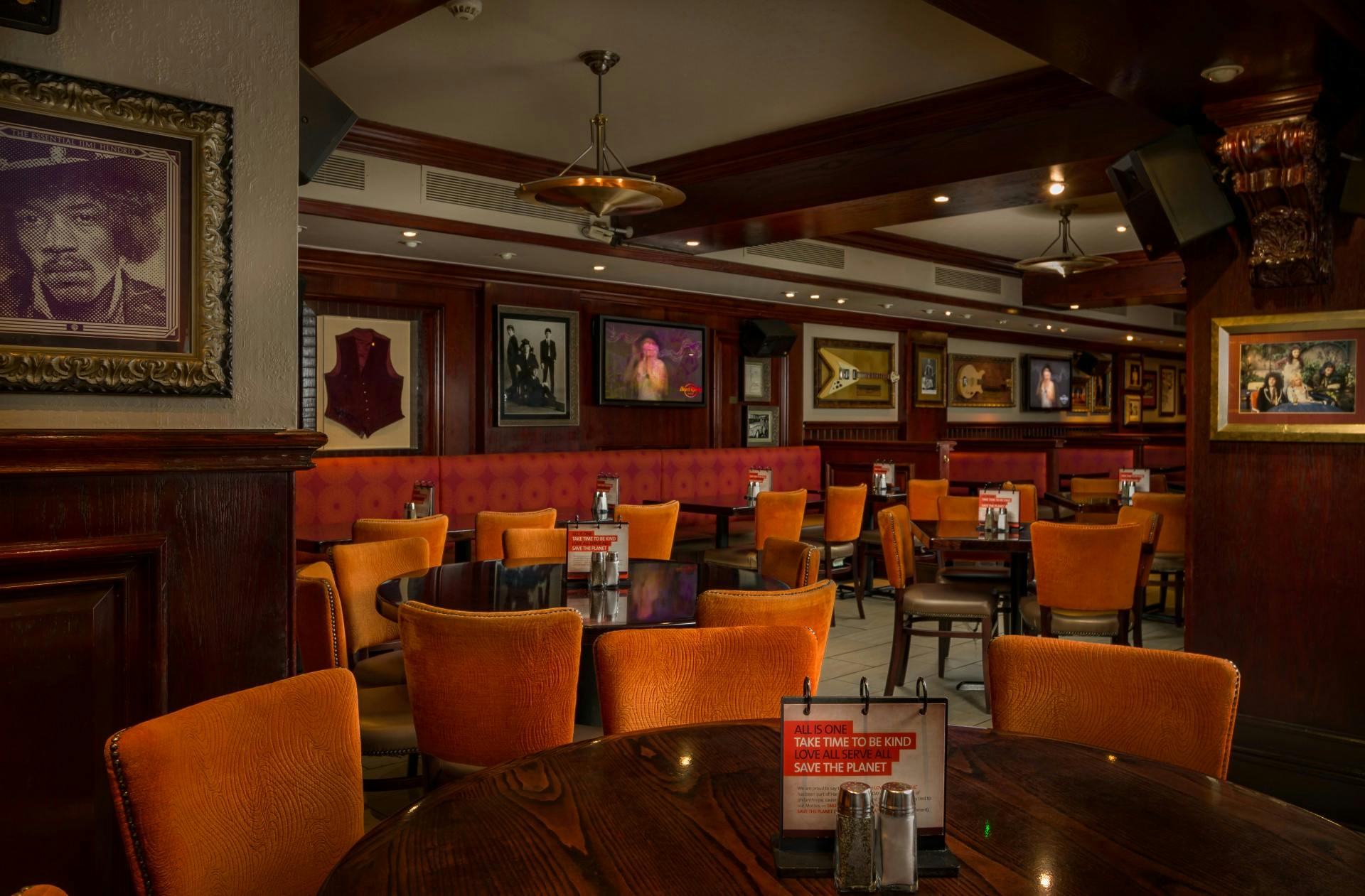 Cozy Hard Rock Cafe Edinburgh venue with warm lighting for intimate gatherings.