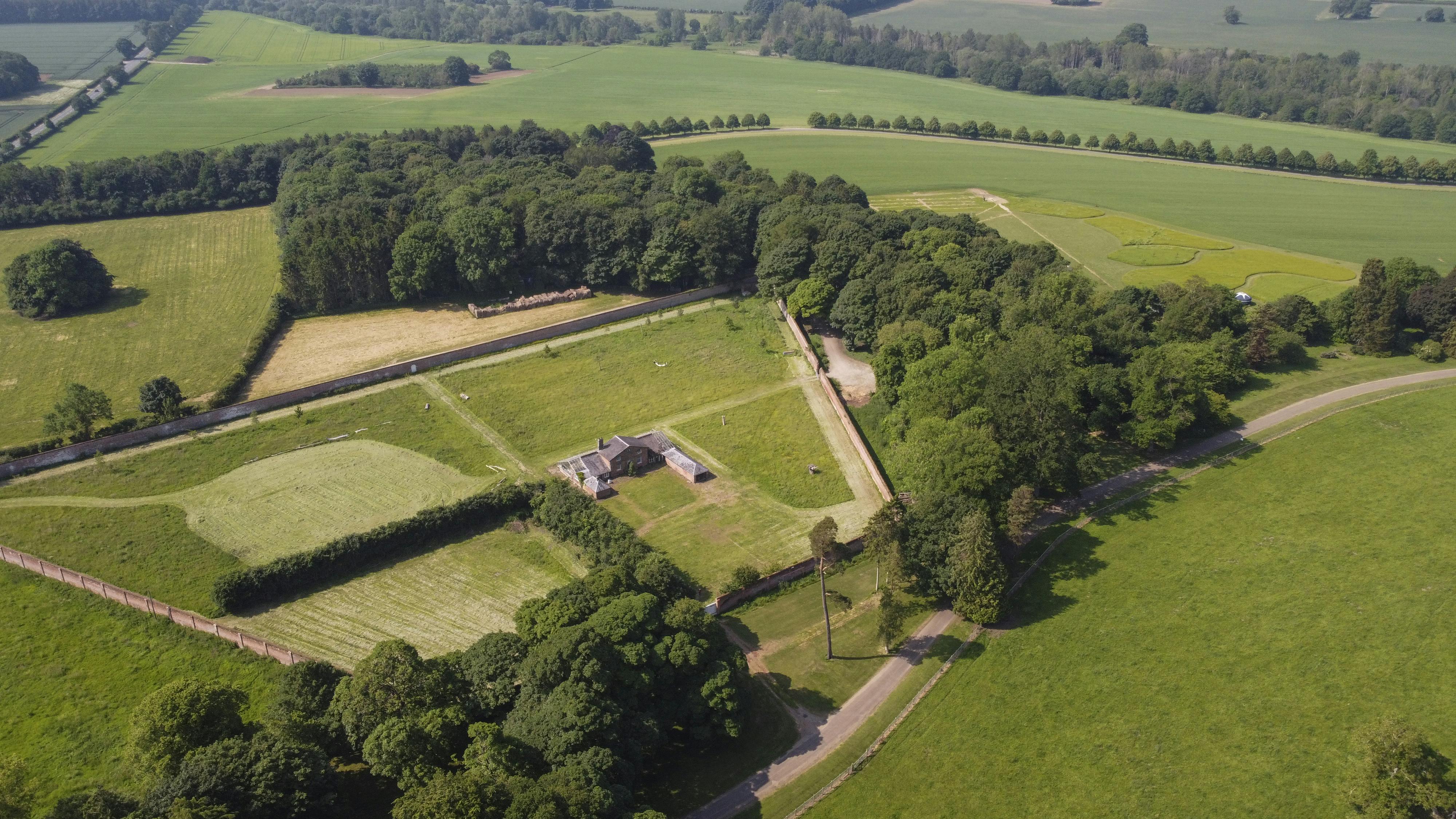 Walled Garden in Raynham: lush venue for events, serene backdrop for gatherings.