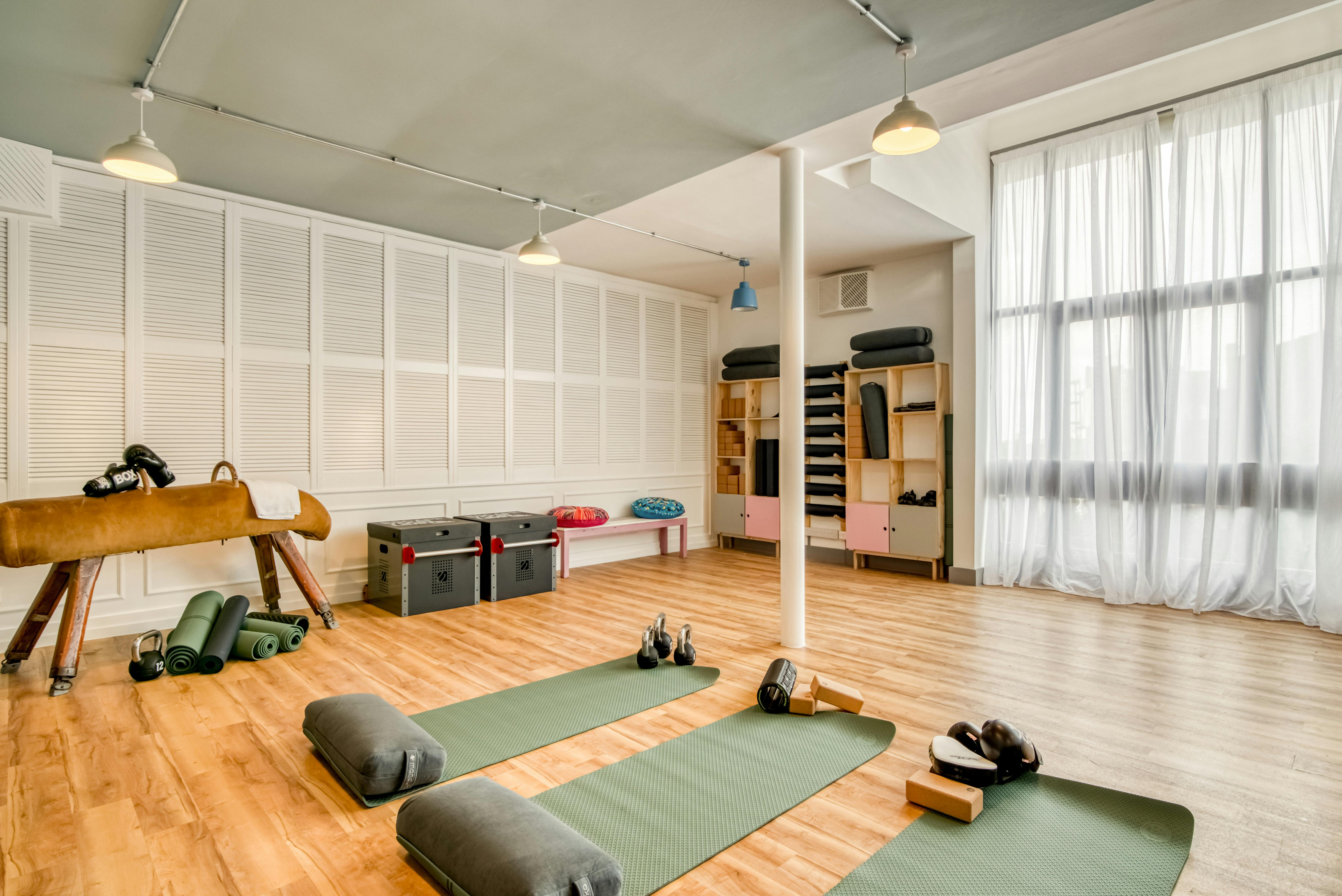 Wellness Room in Birmingham Selina, ideal for yoga classes and corporate retreats.