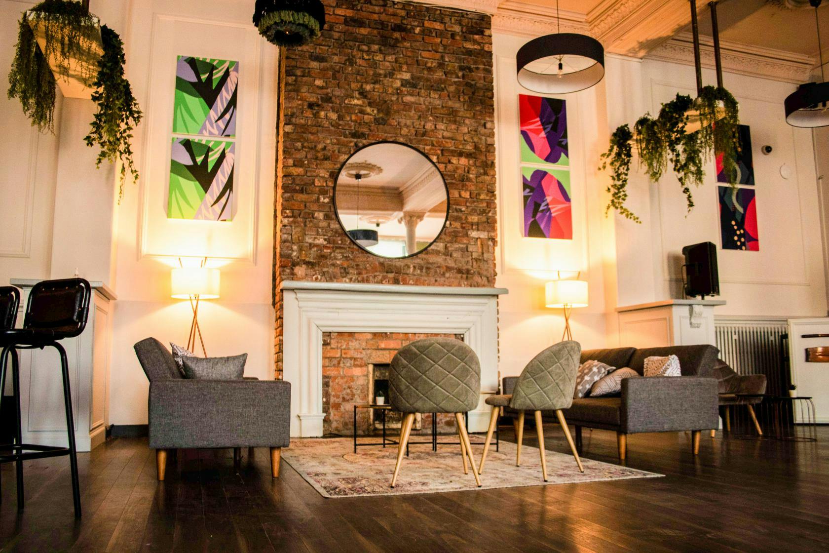 Stylish lounge at The Venue Liverpool, perfect for networking events and meetings.