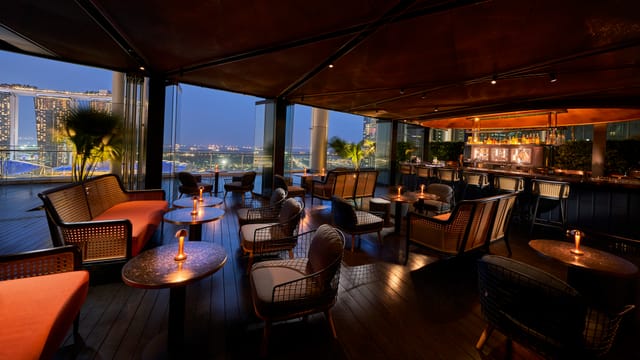 Stylish rooftop venue Vue Singapore with panoramic views for upscale events and gatherings.