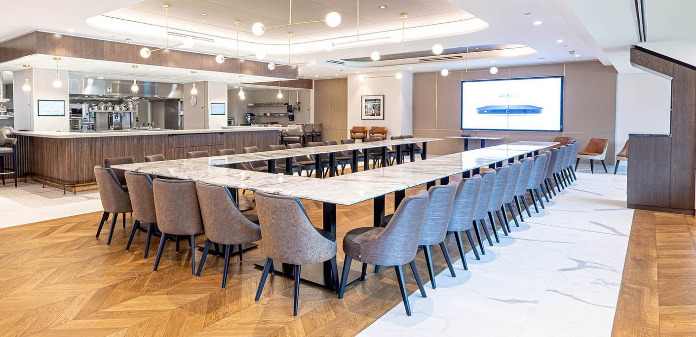 Modern meeting space at The H Club, Tottenham Hotspur Stadium, ideal for corporate events.