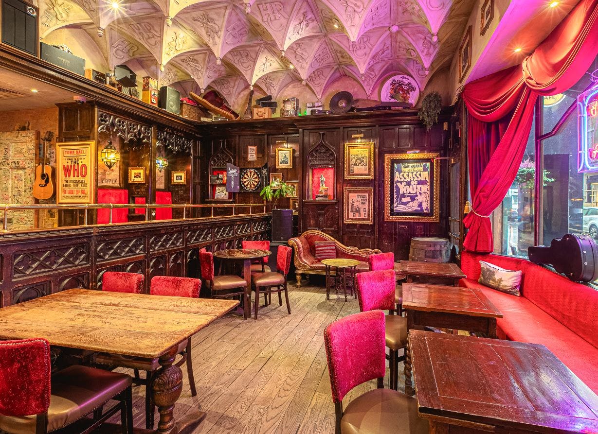 Back Room Bar at Hard Rock Cafe London, vibrant venue for networking and events.