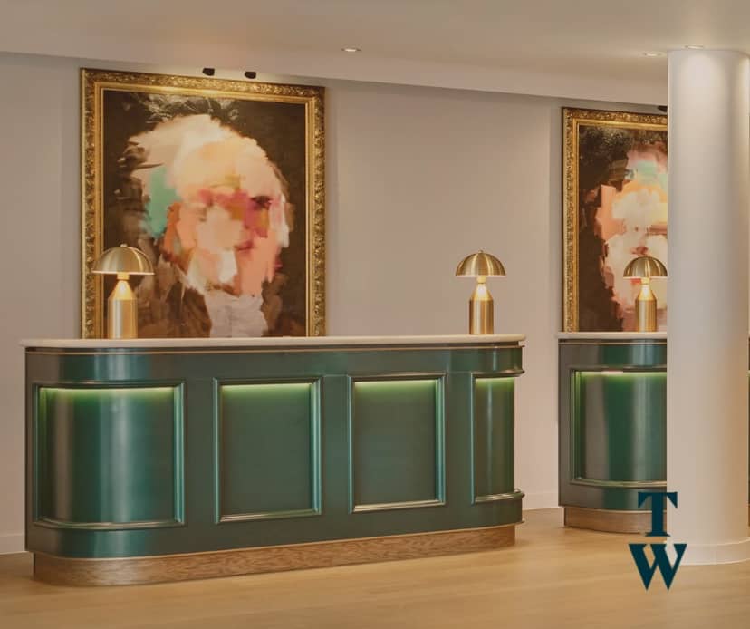 Stylish reception area at The Boothroyd, Westminster Hotel, perfect for events and meetings.