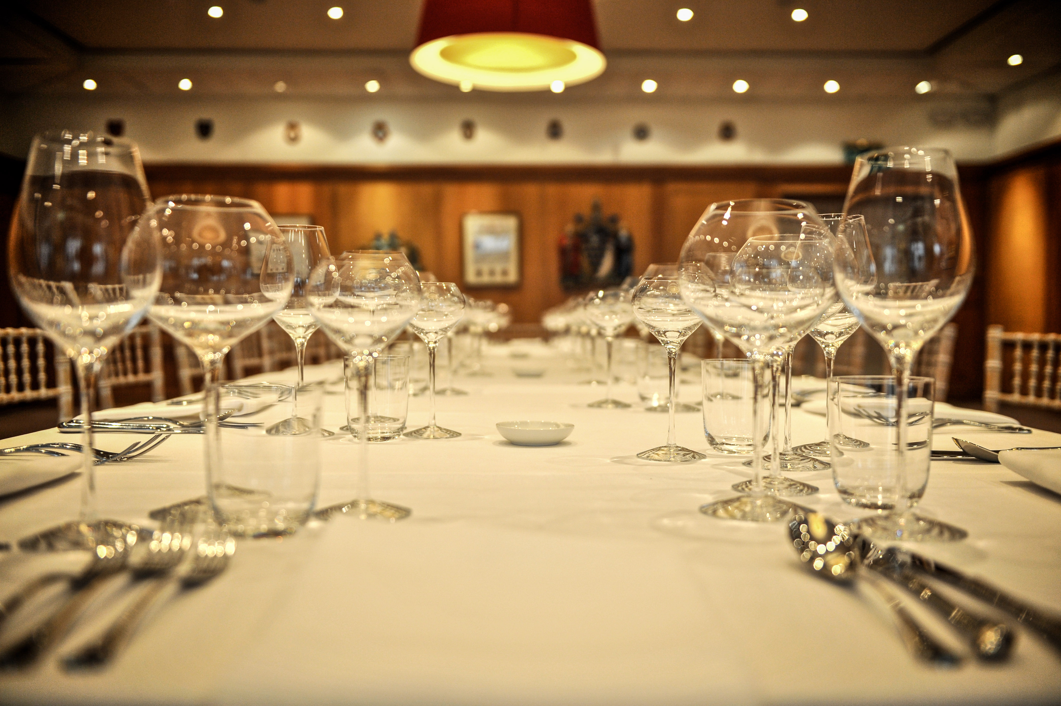 Elegant dining table setup in Glaziers Hall for formal events and corporate dinners. - Banner