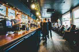 The Cocktail Lounge at The Lock Tavern, a stylish bar setting for private parties and events.