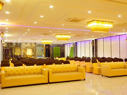 Spacious Banquet Hall with elegant seating for versatile events at The Trade International.