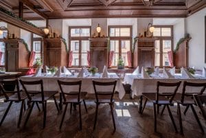 Augustiner Room with long table, ideal for corporate events and private gatherings.