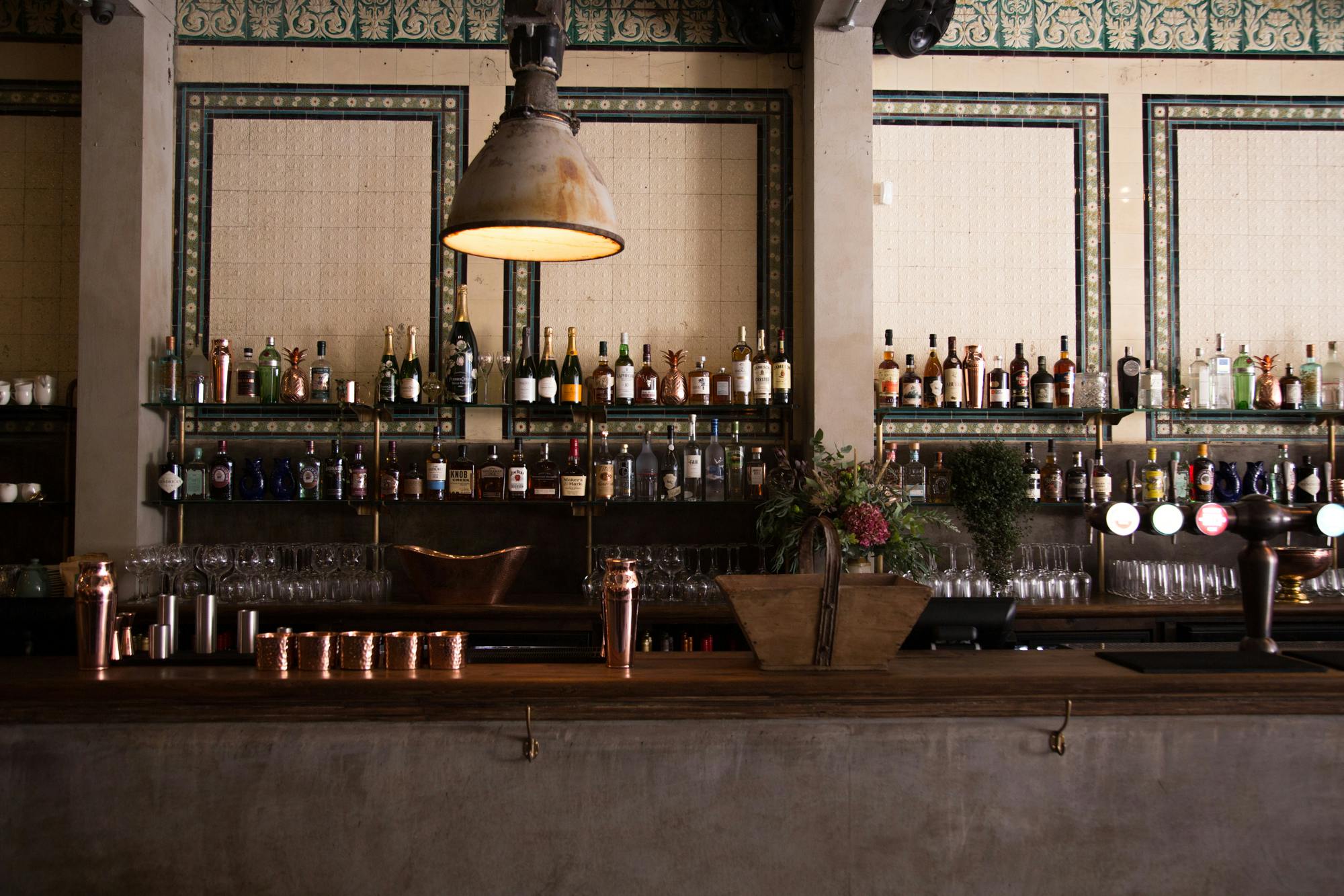 Stylish bar setup at The Store Croydon, ideal for networking events and cocktail receptions.