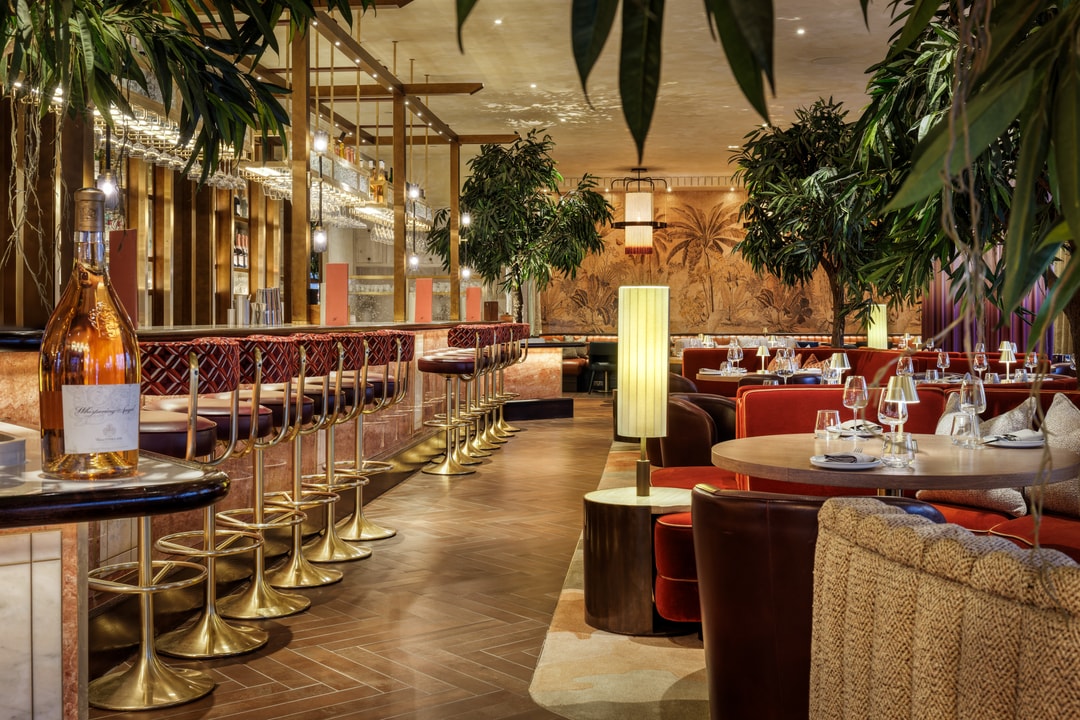 Chic Rockwell Bistro & Wine Bar with elegant seating, perfect for upscale events. - Banner