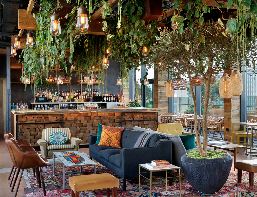 Stylish lounge at The Nest, Treehouse Hotel, ideal for networking events and cocktail receptions. - Banner