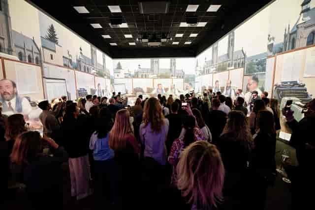 Immersive projection mapping event, corporate launch