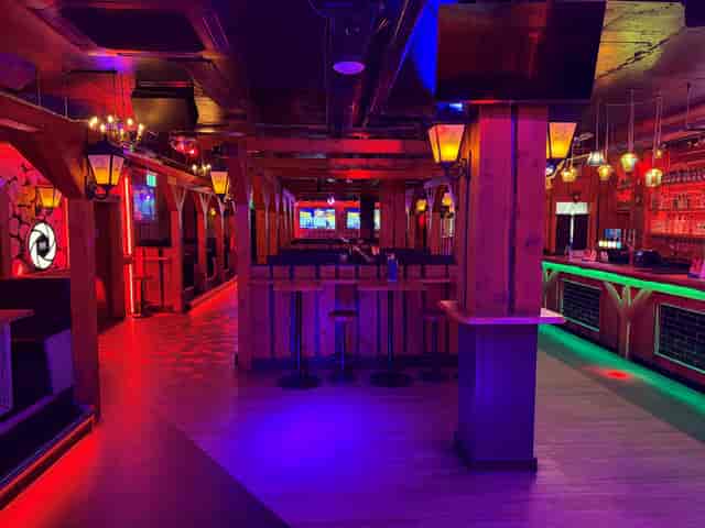 Bar 3 event venue at Barbara's Bier Haus Birmingham with LED lighting for networking mixers.