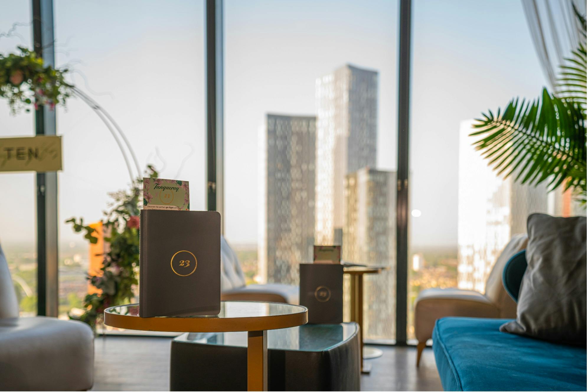 Iris Lounge at Cloud 23: modern event space with city views for upscale gatherings.