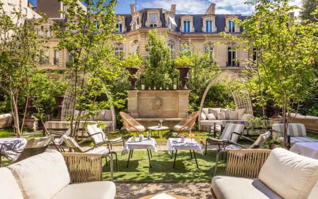 Private room at Apicius restaurant with elegant seating for upscale events and receptions.