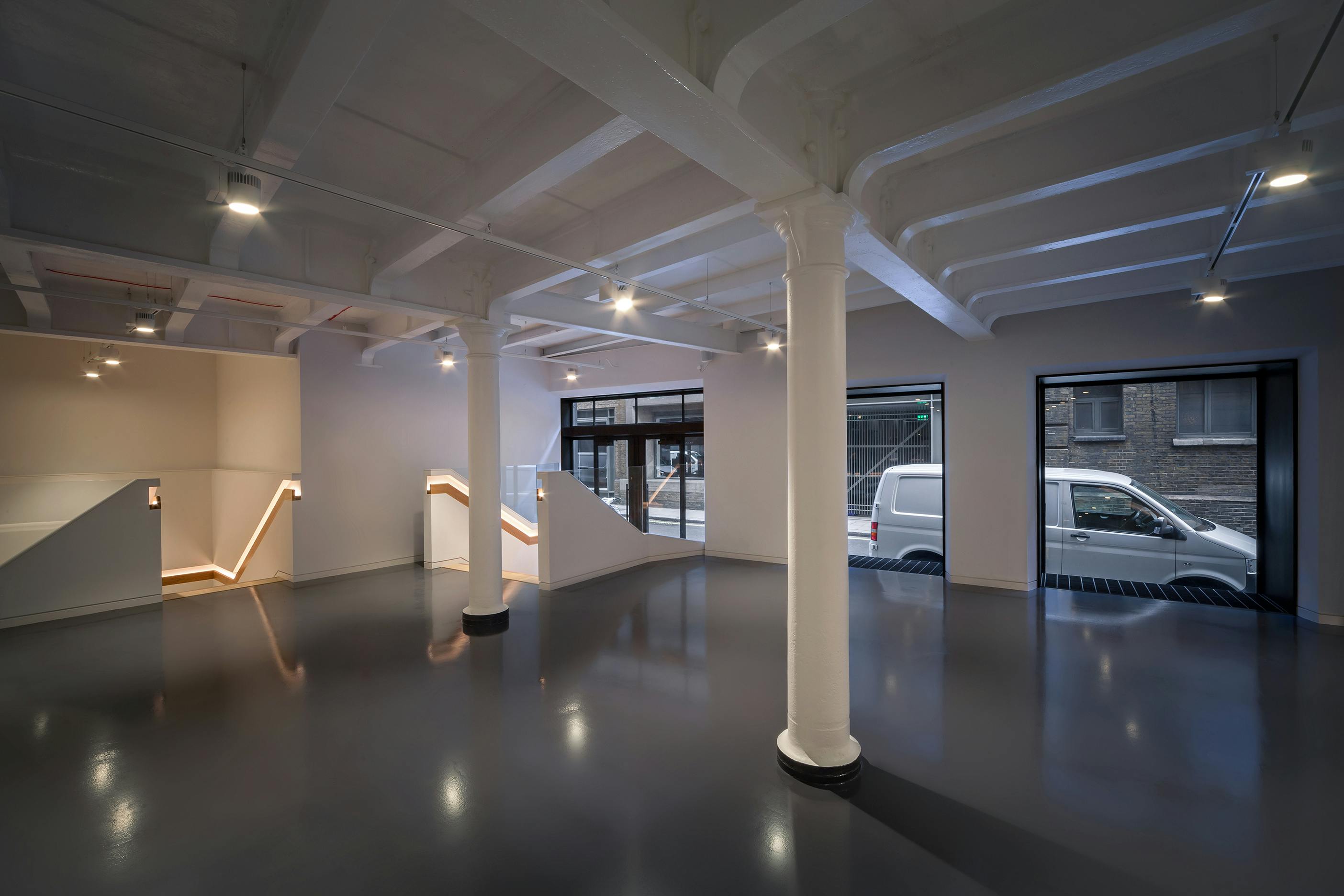 Versatile event space in The Stables, modern design for corporate meetings and gatherings.