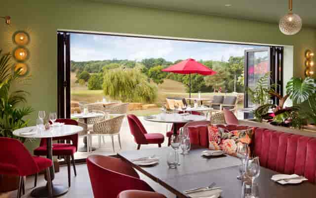 Stylish dining space at Hamptworth Golf Club, ideal for events and celebrations.