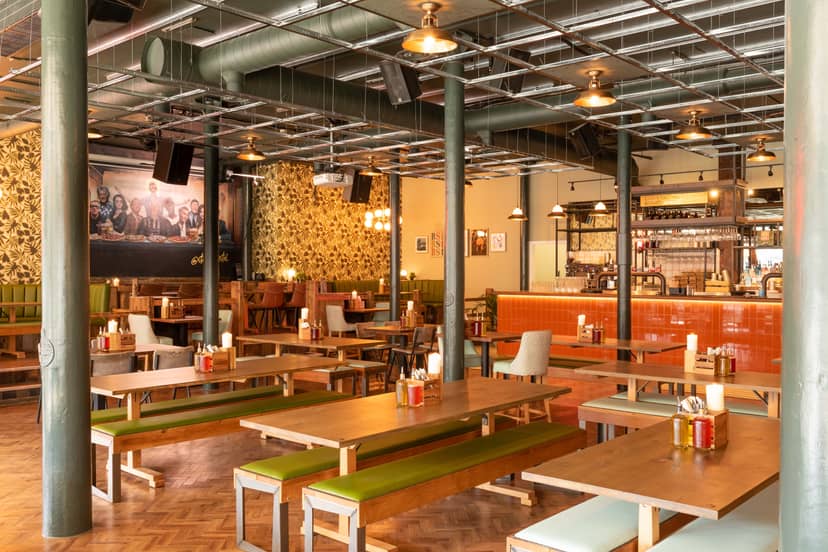 Spacious modern restaurant venue hire in Bristol for networking and casual events.
