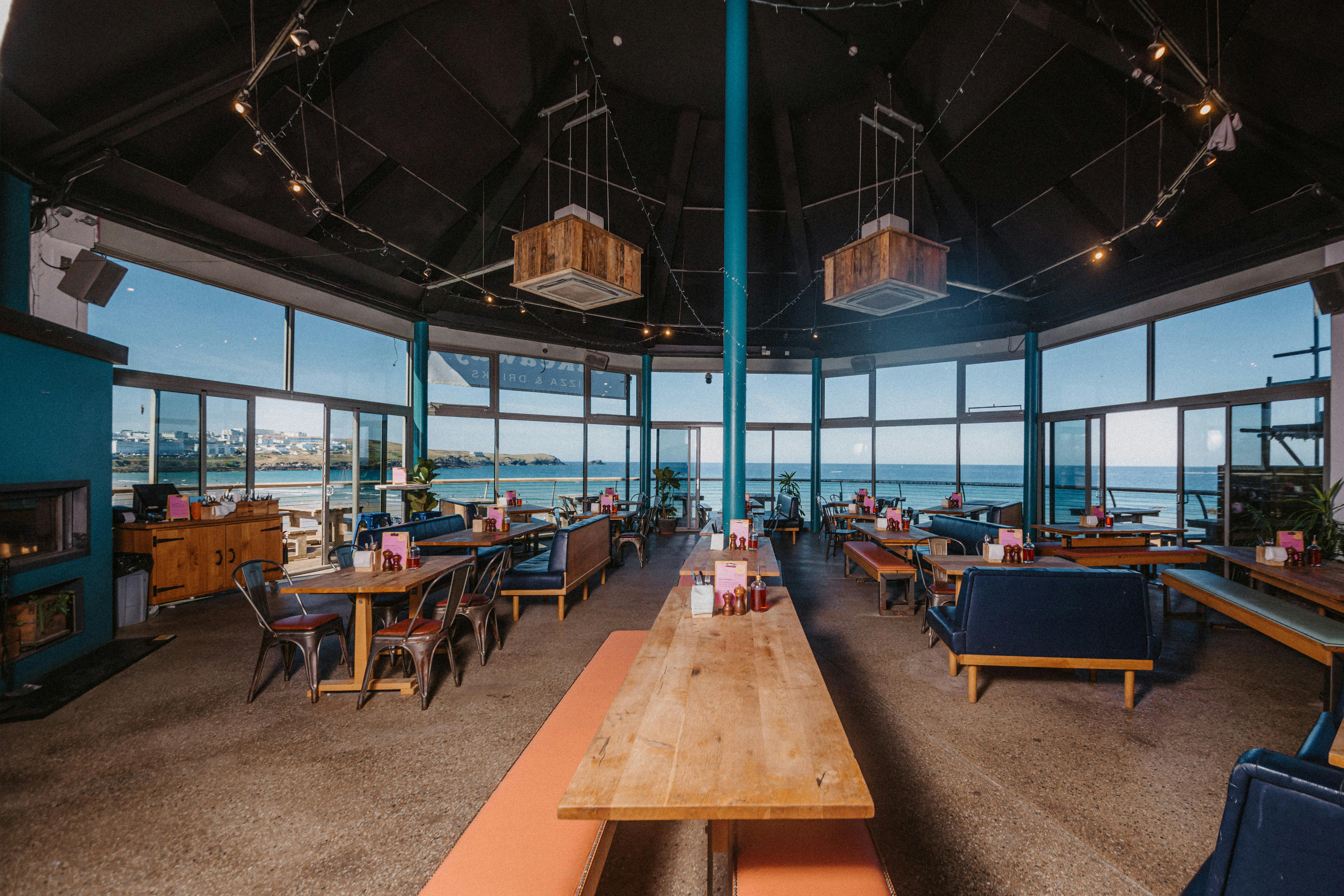Beach View event space with panoramic water views, perfect for meetings and gatherings.
